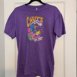 Ride the Taco purple graphic tee shirt